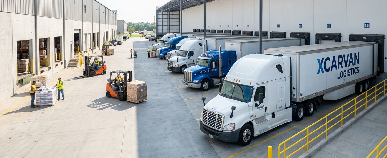 Organized warehouse facility with efficient logistics operations